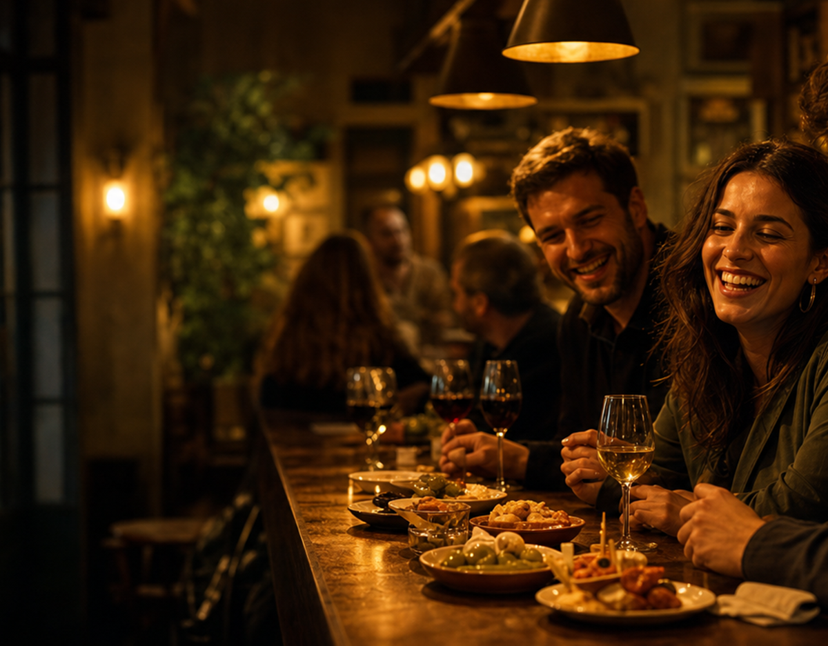 La mesa como punto de encuentro en Bar Nando